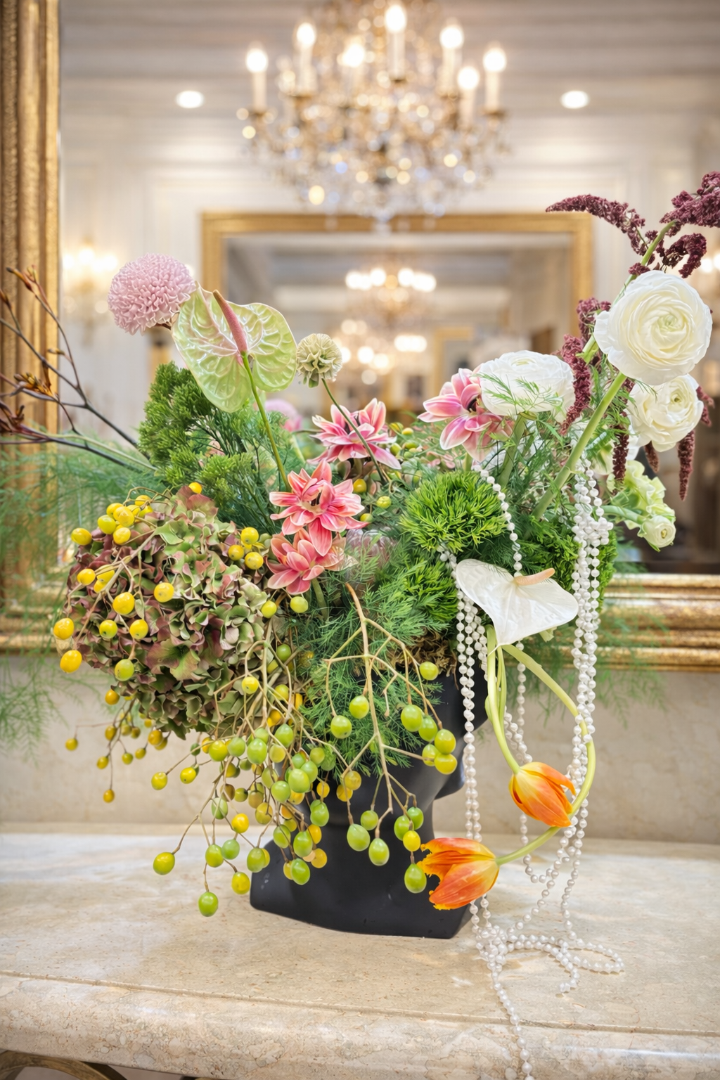 Botanical Sculpture Floral Arrangement – Naples Florist